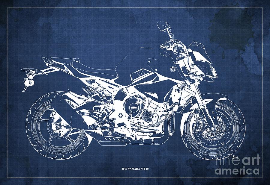 2019 Yamaha MT-10 Original Artwork Gift for bikers Garage Decoration ...