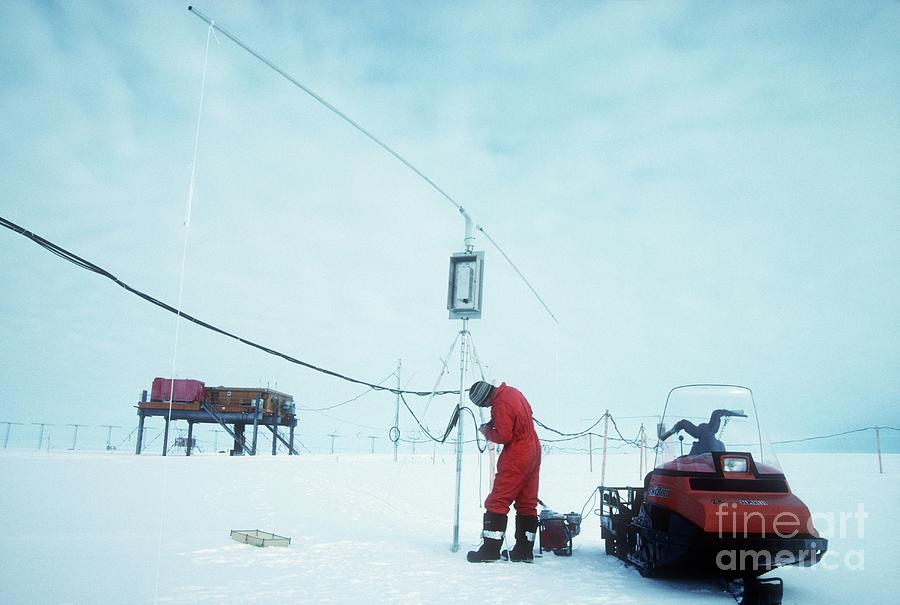 Device Photograph - Antarctic Research Station #21 by British Antarctic Survey/science Photo Library