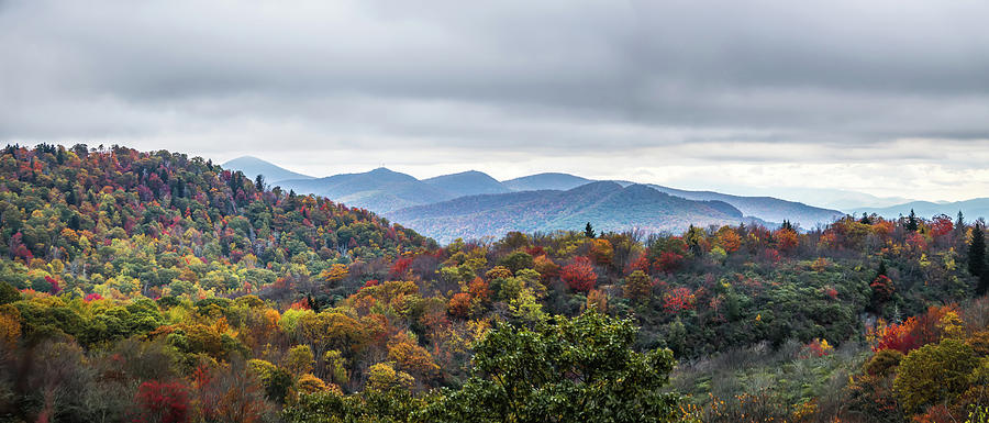 Blue Ridge And Smoky Mountains Changing Color In Fall #21 Photograph by Alex Grichenko