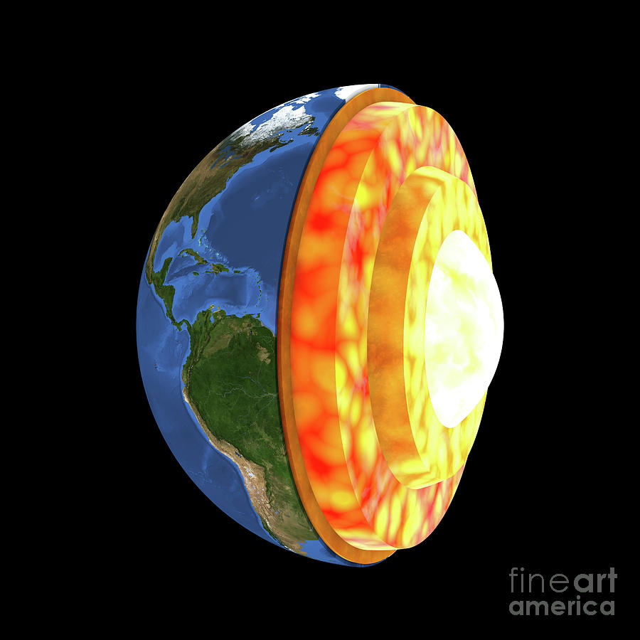 Earth's Internal Structure Photograph by Kateryna Kon/science Photo