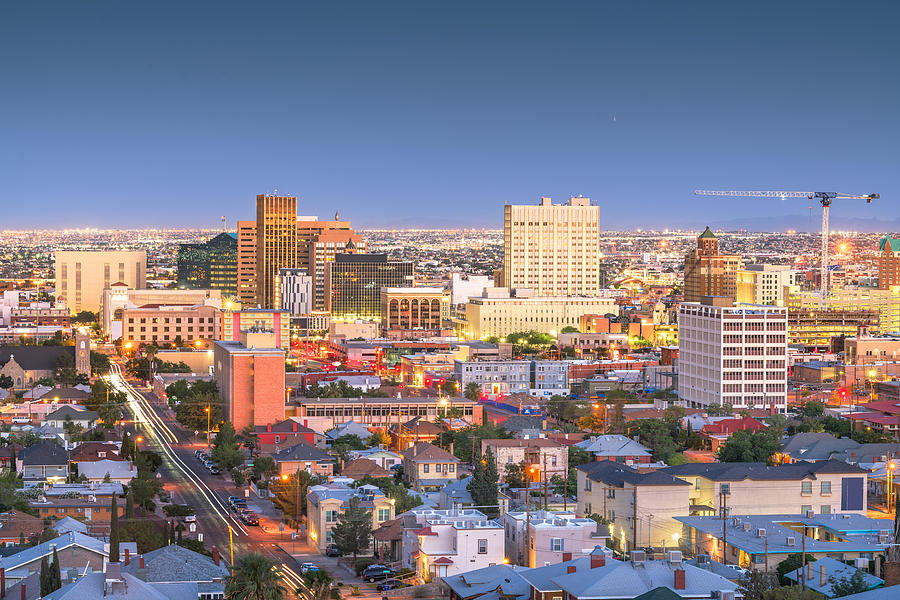 El Paso, Texas, Usa Downtown City Photograph by Sean Pavone - Fine Art ...