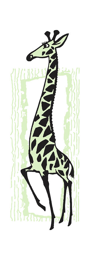 Jungle Drawing - Giraffe #21 by CSA Images
