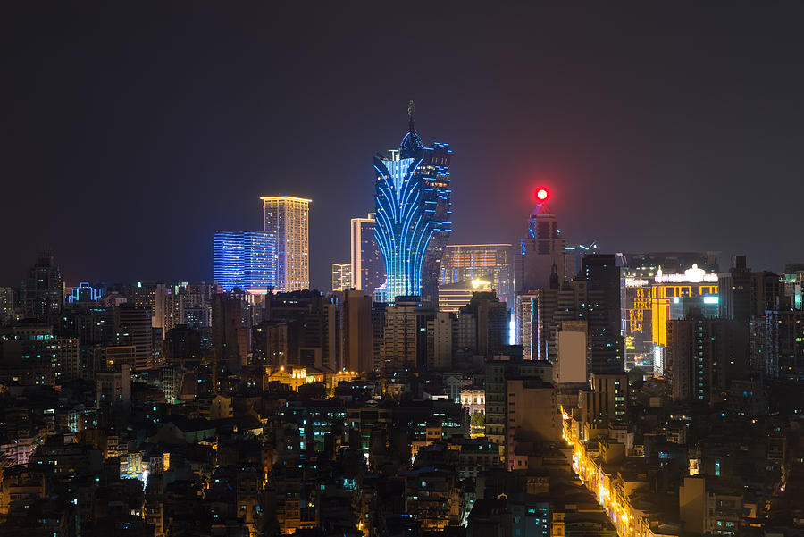 Architecture Photograph - Image Of Macau Macao, China. Skyscraper #21 by Prasit Rodphan