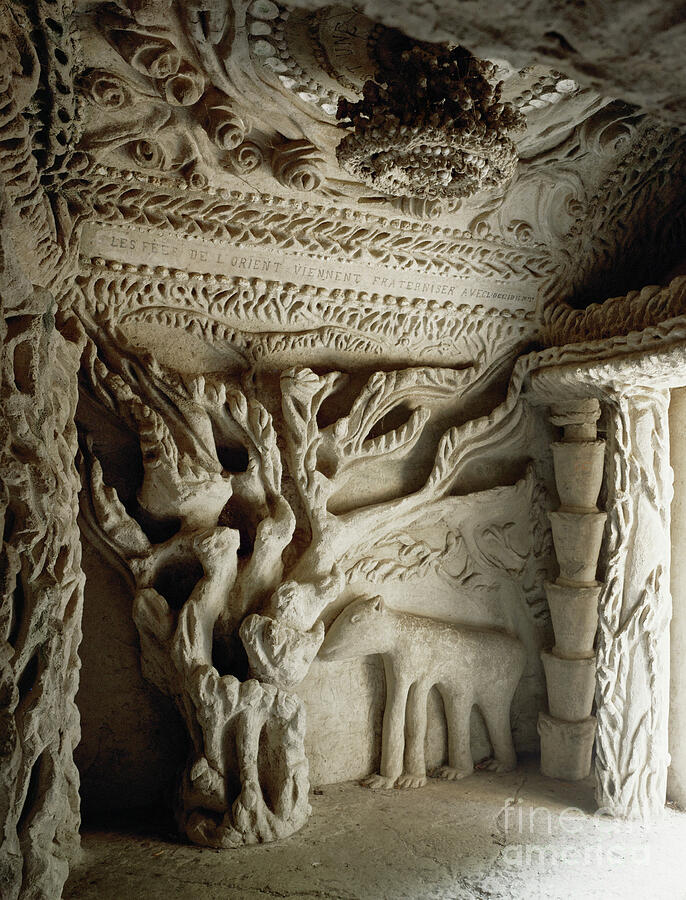 Palais Du Facteur Cheval, Hauterive, France Sculpture Photograph by Joseph Ferdinand Cheval Palais Du Facteur Cheval, Hauterive, France Sculpture Photograph by Joseph Ferdinand Cheval