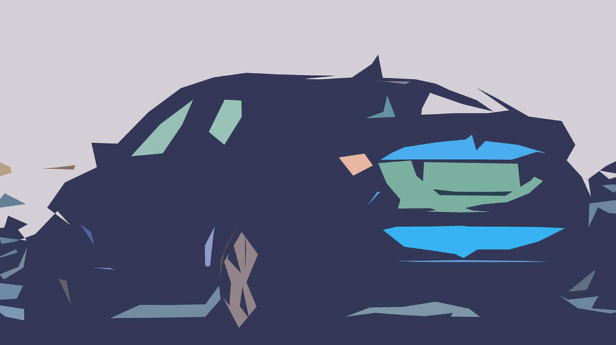 Skoda Octavia RS Abstract Design #21 Digital Art by CarsToon Concept