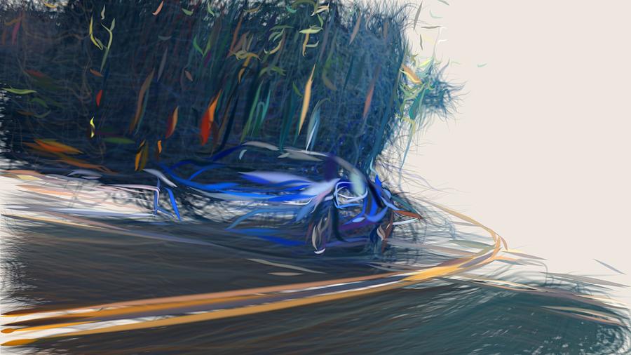 Acura NSX Draw #22 Digital Art by CarsToon Concept