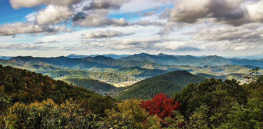 Blue Ridge And Smoky Mountains Changing Color In Fall #22 Photograph by Alex Grichenko