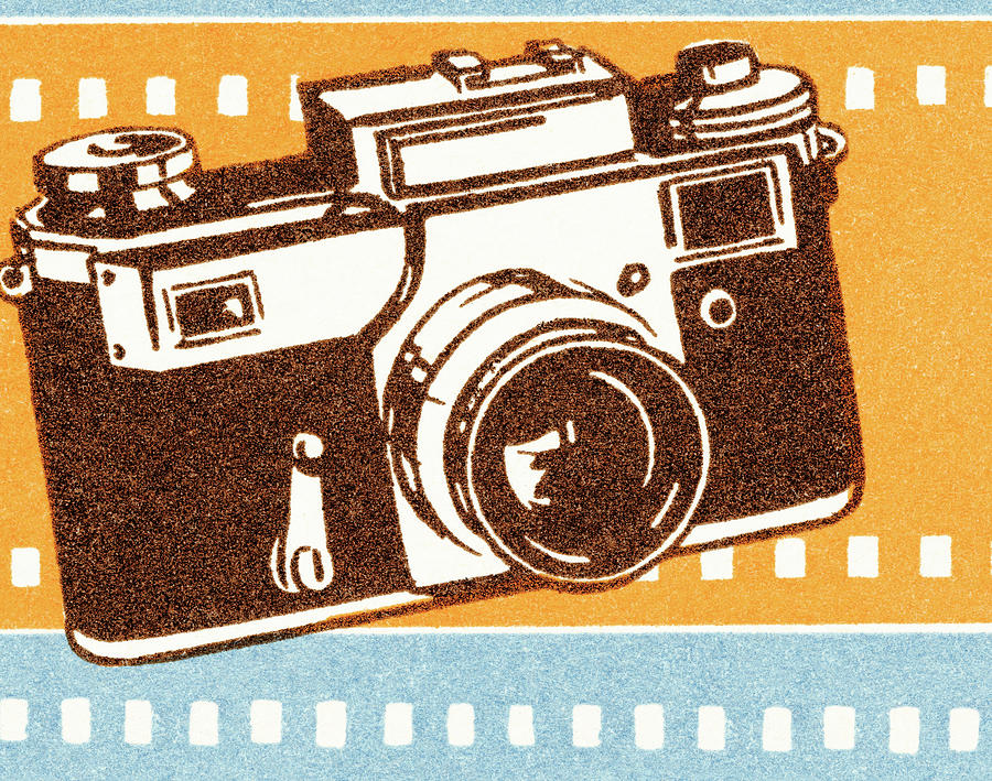 Vintage Drawing - Camera #22 by CSA Images