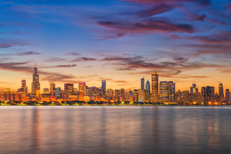 Chicago, Illinois, Usa Downtown Skyline Photograph by Sean Pavone ...