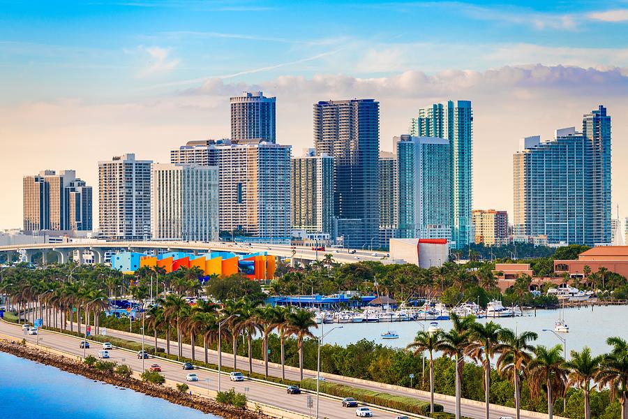 Miami Photograph - Miami, Florida, Usa Downtown Skyline #22 by Sean Pavone