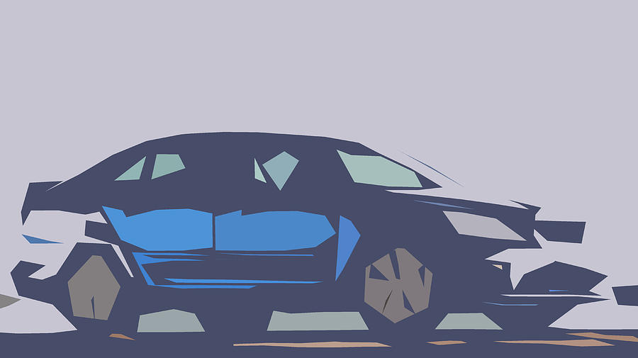 Skoda Octavia RS Abstract Design #22 Digital Art by CarsToon Concept