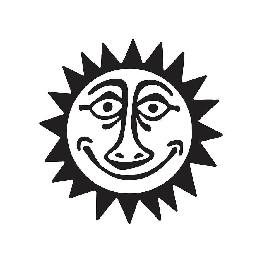 Smiling Sun Drawing by CSA Images - Fine Art America