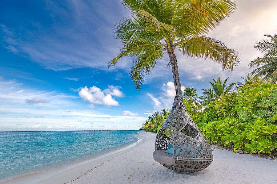 Tropical Beach Background As Summer Photograph by Levente Bodo - Fine ...