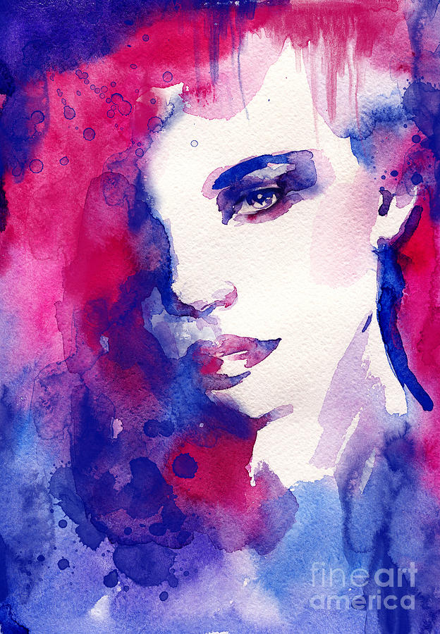 Makeup Digital Art - Woman Face Hand Painted Fashion by Anna Ismagilova Makeup Digital Art - Woman Face Hand Painted Fashion by Anna Ismagilova