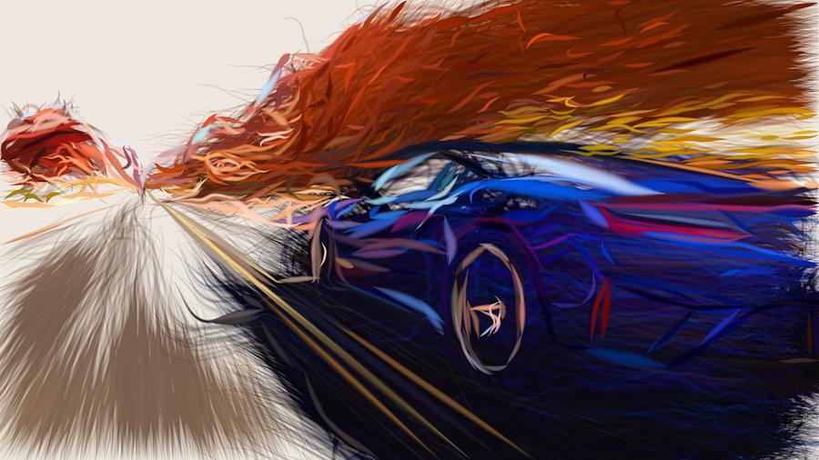 Acura NSX Draw #23 Digital Art by CarsToon Concept