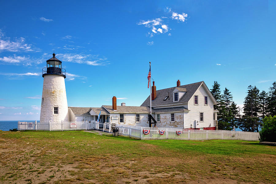Lighthouse, Pemaquid, Maine #23 Digital Art by Claudia Uripos
