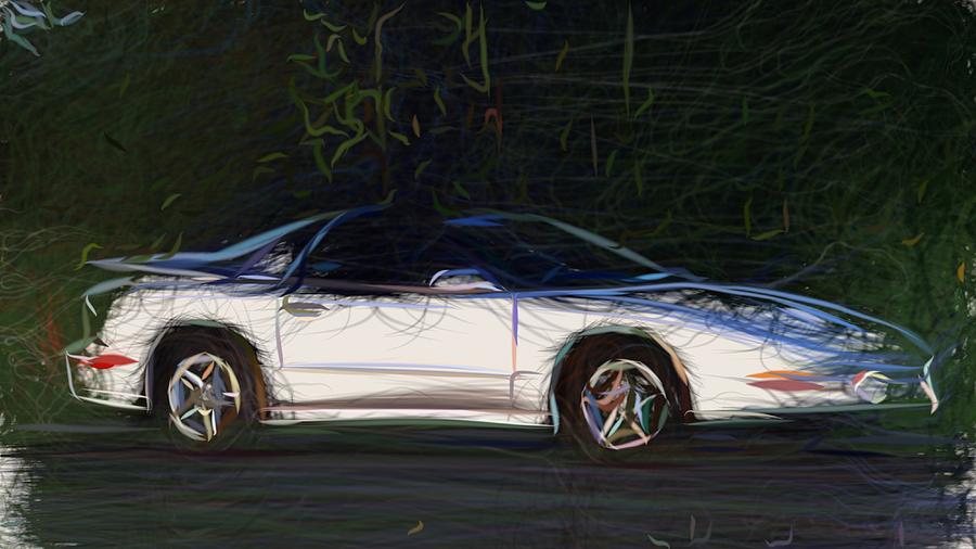 Pontiac Firebird Trans Am Draw #23 Digital Art by CarsToon Concept