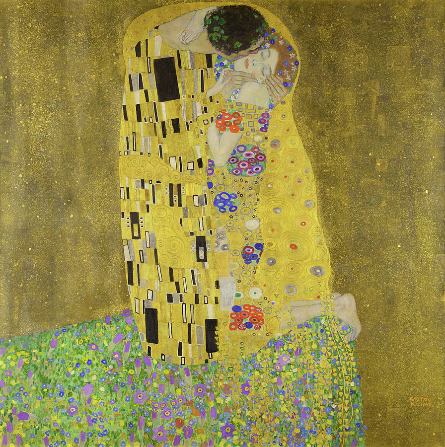 Gustav Klimt Painting - The Kiss #23 by Gustav Klimt