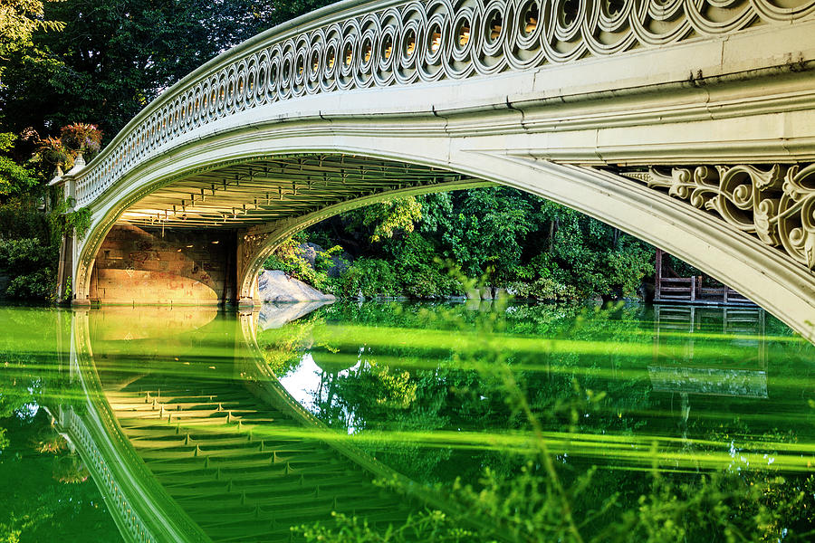 Bow Bridge In Central Park, Nyc #24 Digital Art by Antonino Bartuccio