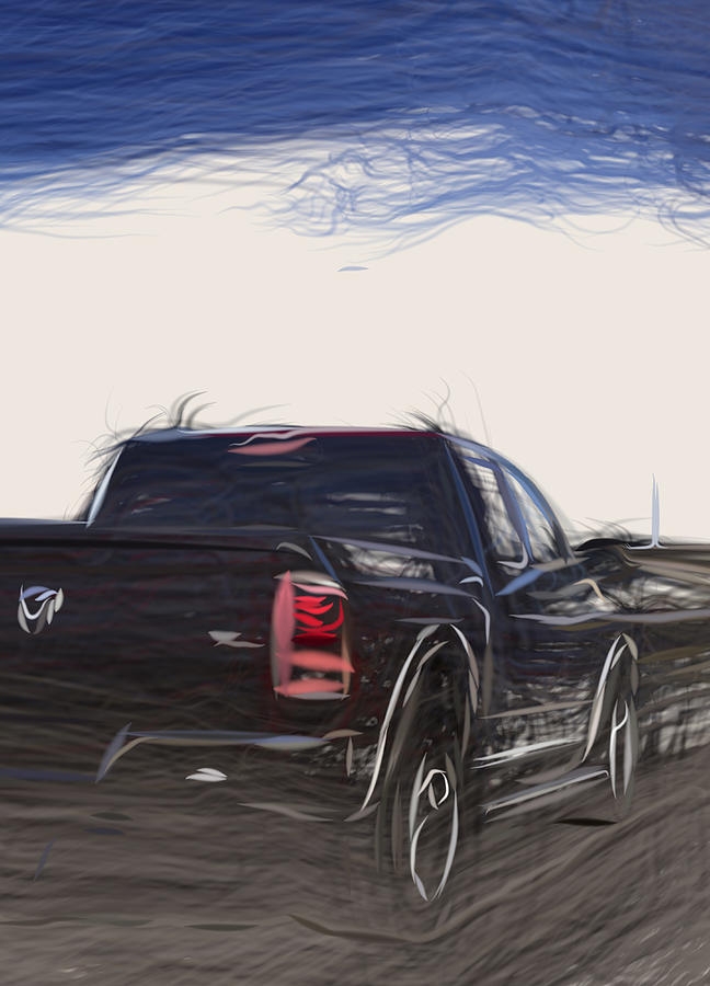 Dodge Ram 1500 Drawing #24 Digital Art by CarsToon Concept