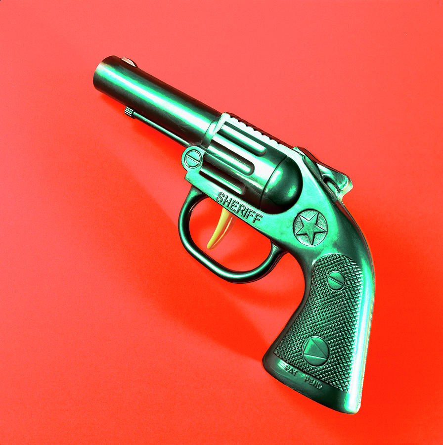 Vintage Drawing - Handgun #24 by CSA Images
