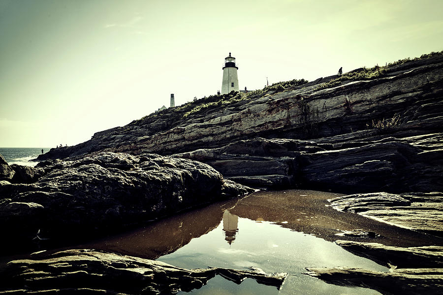 Lighthouse, Pemaquid, Maine #24 Digital Art by Claudia Uripos
