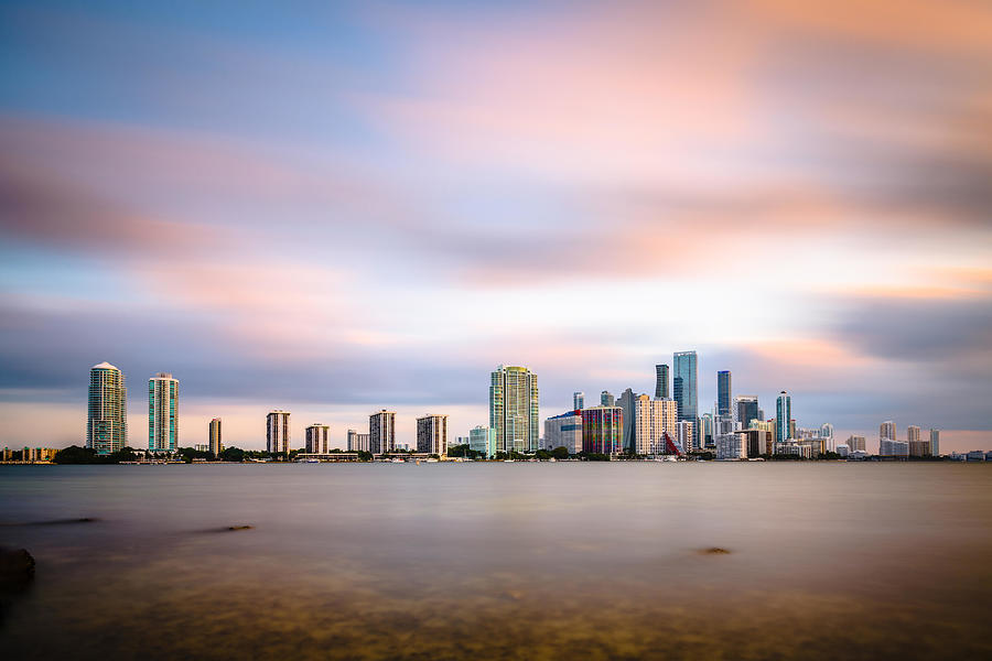 Miami Photograph - Miami, Florida, Usa Downtown Skyline #24 by Sean Pavone