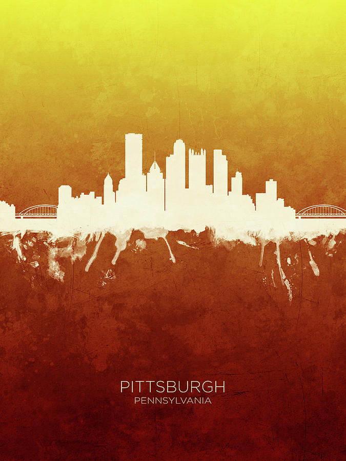 Pittsburgh Pennsylvania Skyline #24 Digital Art by Michael Tompsett