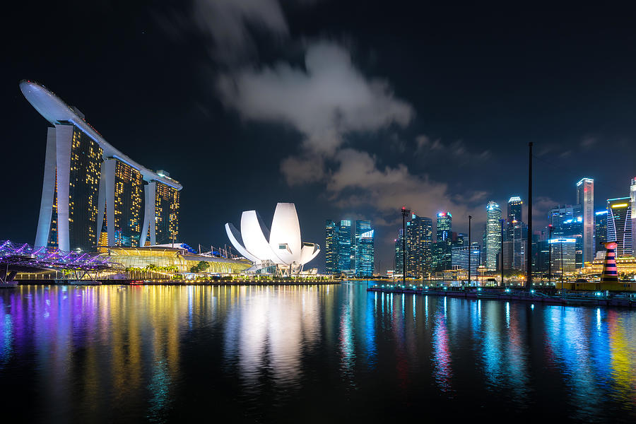 Singapore Business District Skyline Photograph by Prasit Rodphan - Fine ...