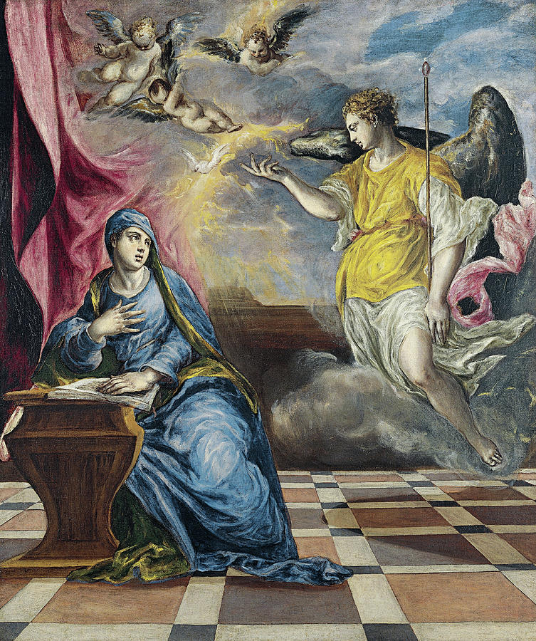 El Greco Painting - The Annunciation #24 by El Greco