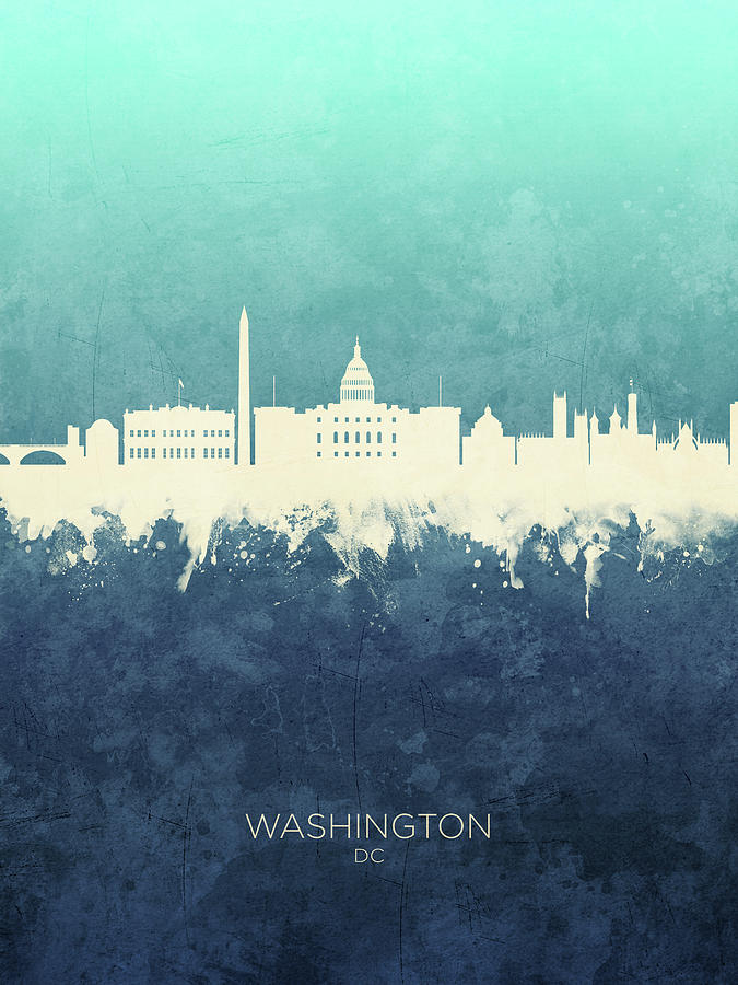 Washington DC Skyline #24 Digital Art by Michael Tompsett