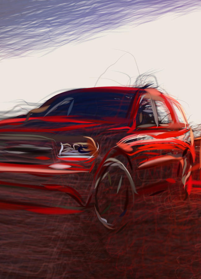 Dodge Durango Suv Drawing Digital Art by CarsToon Concept - Fine Art ...