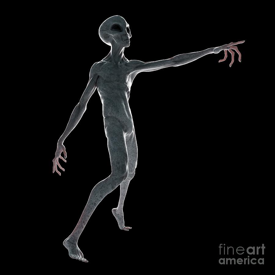 humanoid alien drawing