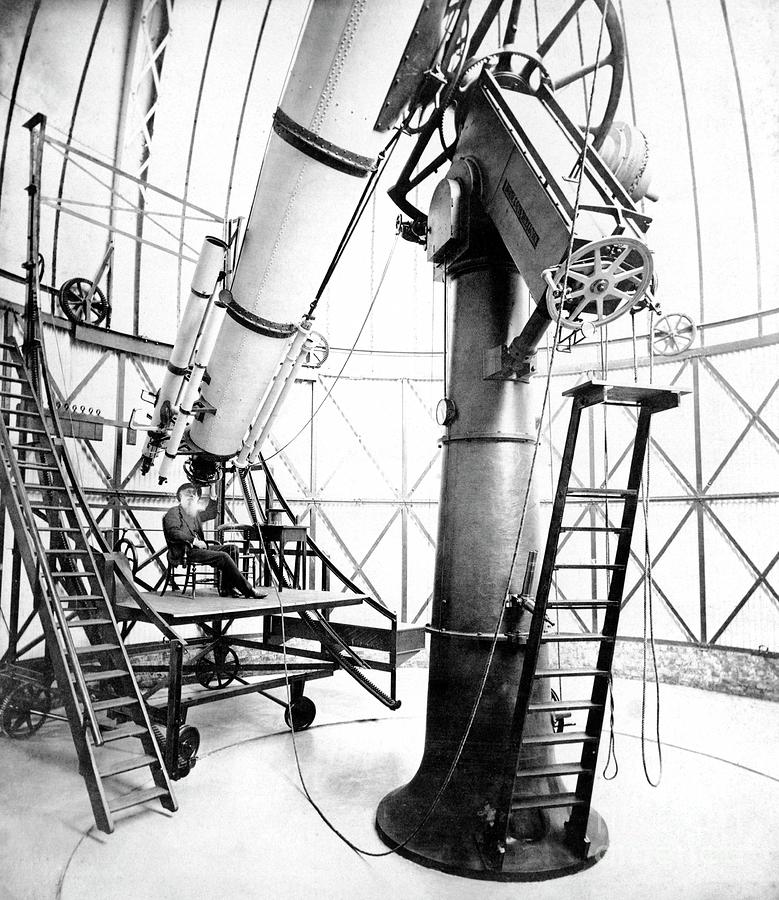 Telescope Photograph - 25-inch Newall Refractor Telescope by Royal Astronomical Society/science Photo Library