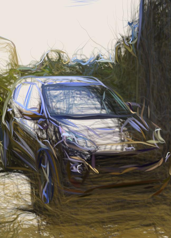 Kia Sportage Suv Drawing #25 Digital Art by CarsToon Concept