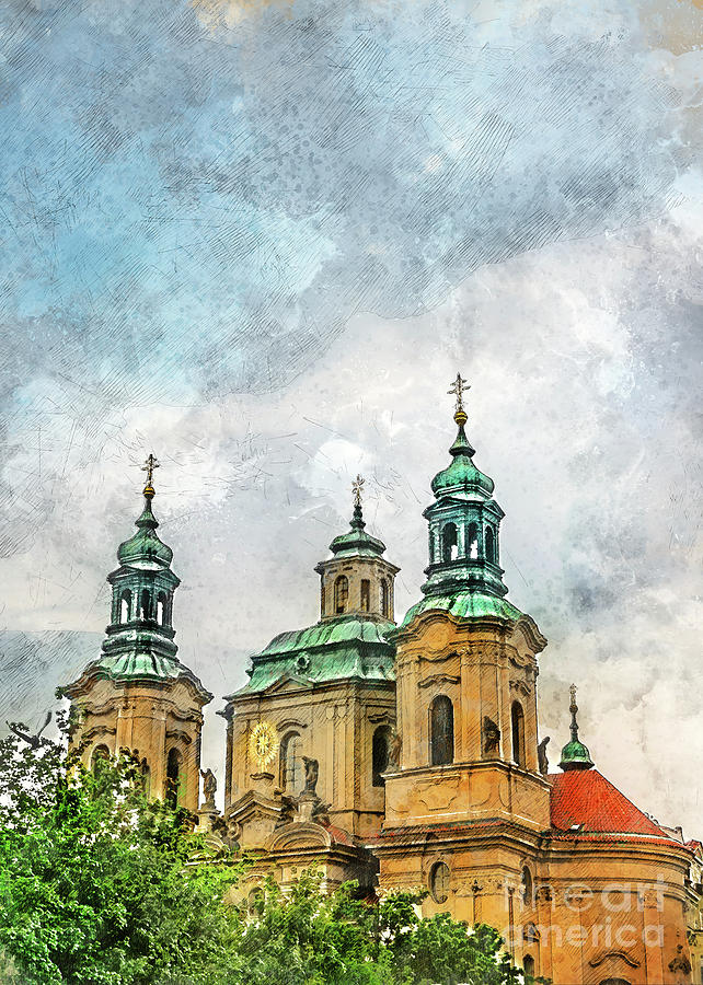 Praha city art  #25 Digital Art by Justyna Jaszke JBJart