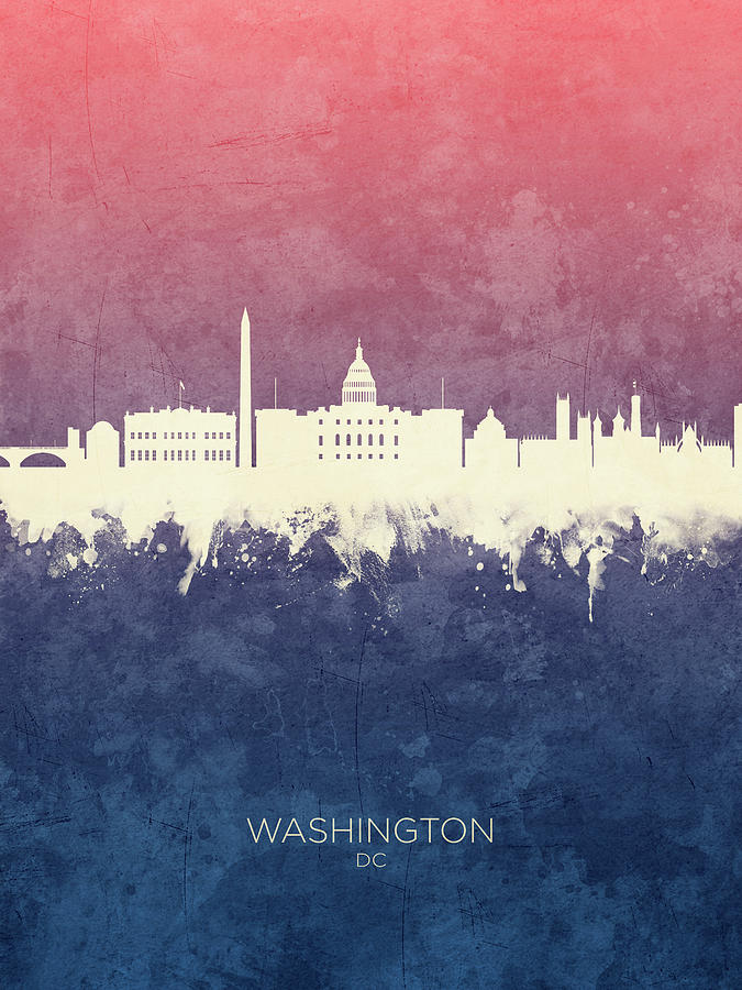 Washington DC Skyline #25 Digital Art by Michael Tompsett