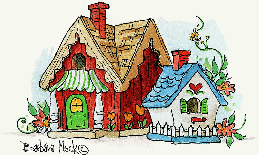Nature Painting - 2599 Swiss Chalet by Barbara Mock