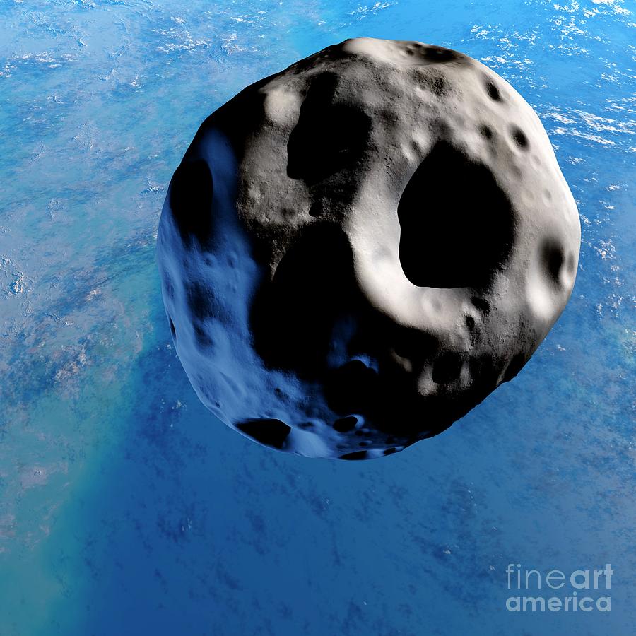 Asteroid Approaching Earth Photograph By Detlev Van Ravenswaayscience Photo Library Fine Art 6691