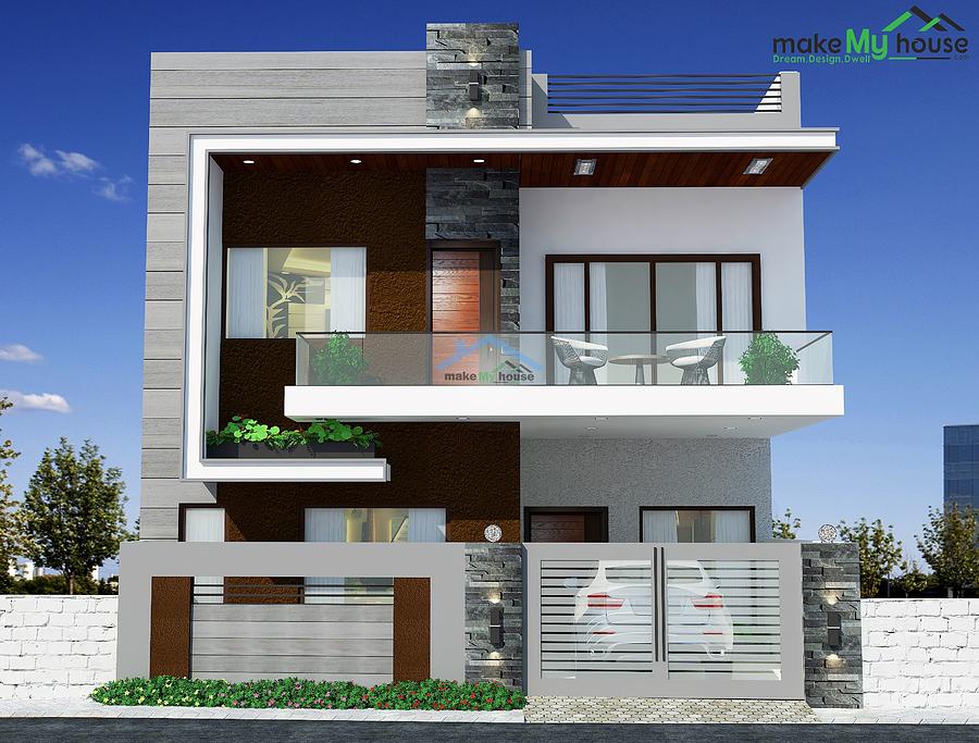 House Elevation Design AutoCAD Drawing  Cadbull