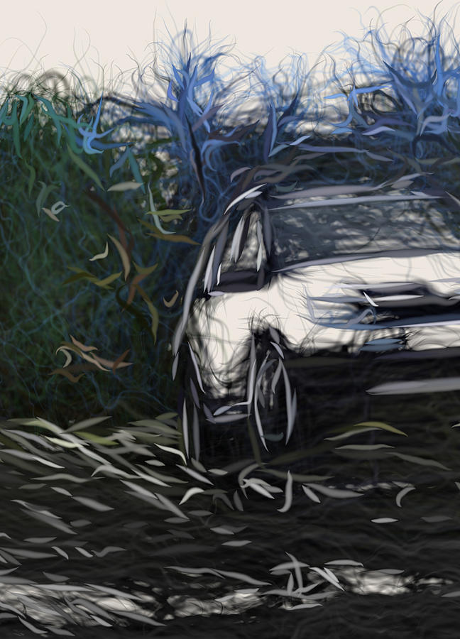 Dacia Duster Drawing Digital Art by CarsToon Concept