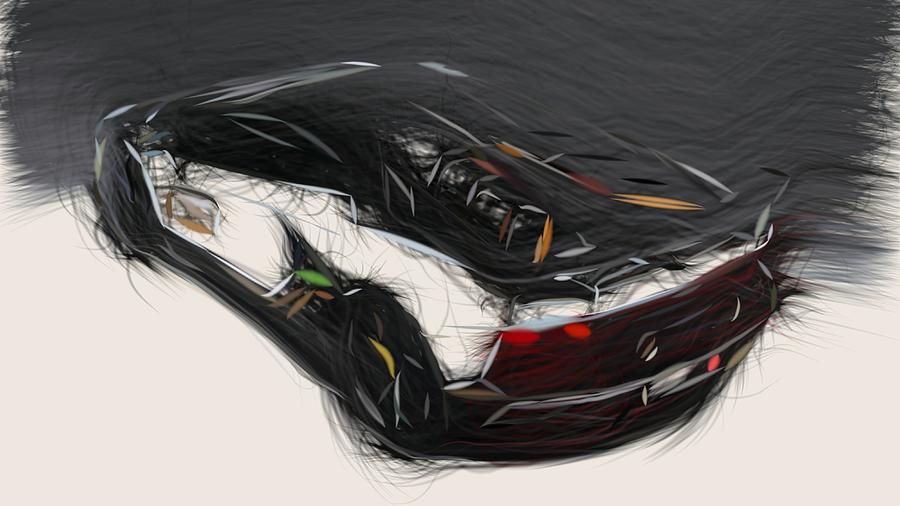 Lamborghini Aventador SVJ Drawing #27 Digital Art by CarsToon Concept
