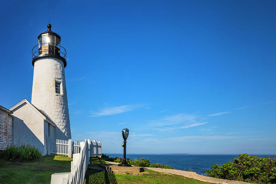 Lighthouse, Pemaquid, Maine #26 Digital Art by Claudia Uripos