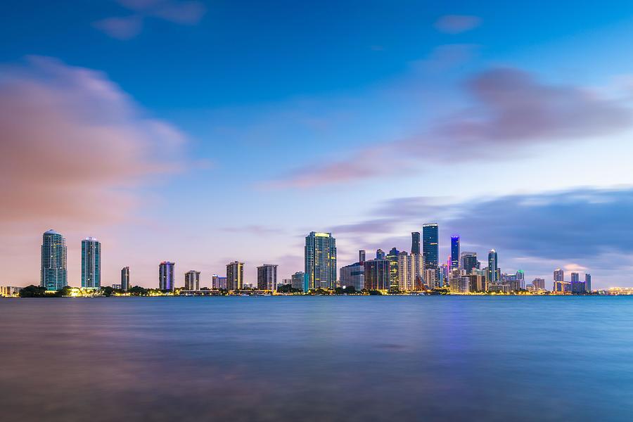 Miami Photograph - Miami, Florida, Usa Downtown Skyline #26 by Sean Pavone