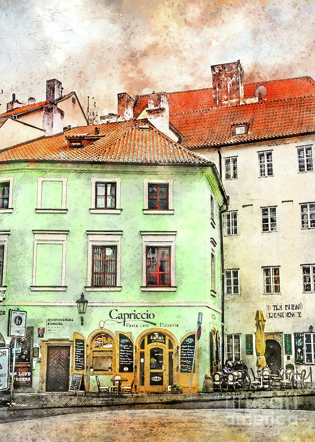 Praha city art #26 Digital Art by Justyna Jaszke JBJart