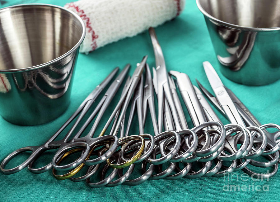 surgical-instruments-on-a-tray-photograph-by-digicomphoto-science-photo