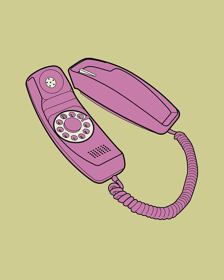 Vintage Drawing - Telephone #26 by CSA Images