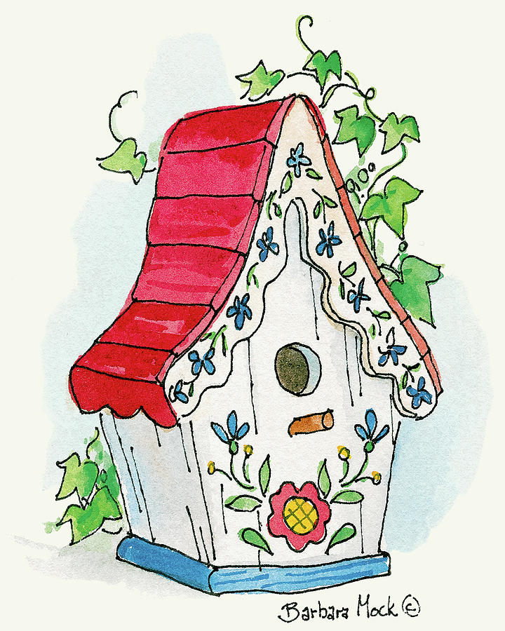 Still Life Painting - 2600 Swiss Family Birdhouse by Barbara Mock