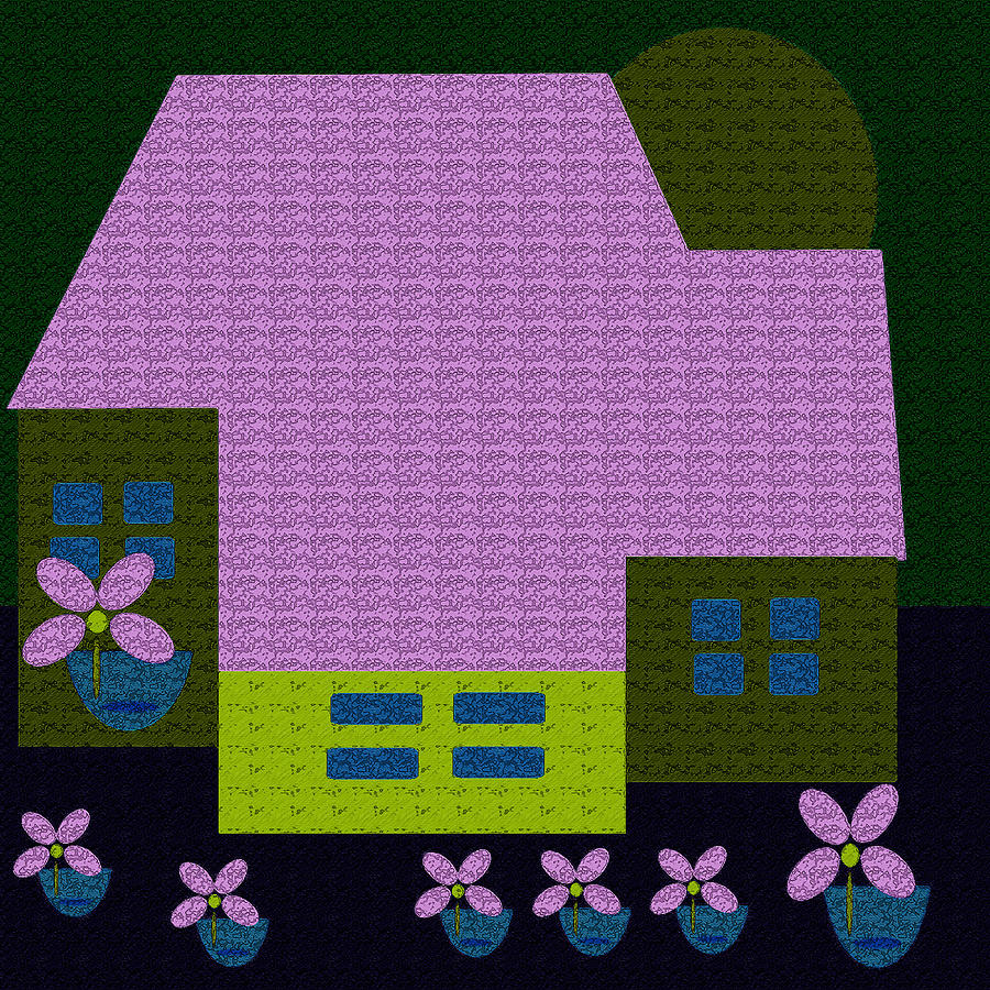 Little House Painting 26 Digital Art by Miss Pet Sitter