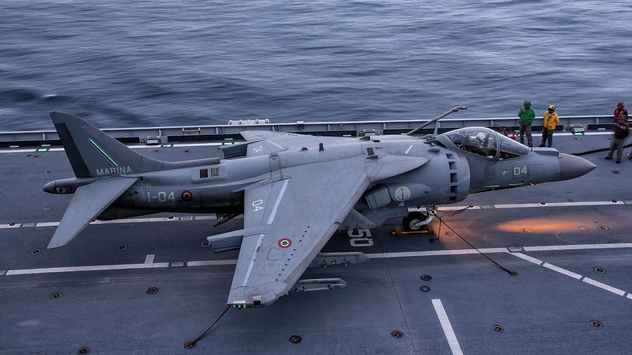 An Av-8b+ Harrier II Jet Aboard #27 Photograph by Daniele Faccioli
